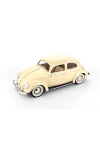 Burago Volkswagen Kafer Beetle 1955 Model Klasik Araba 1/18 Ölçek - Krem