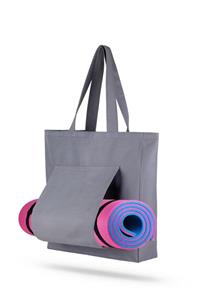 Çınar Bez Çanta Gri Gabardin Pilates Çantası