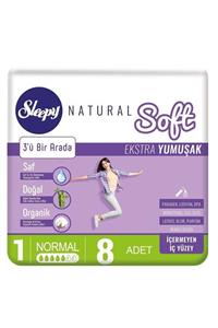 Sleepy Natural Soft Ekstra Yumuşak Normal Ped 8'li *4 Paket