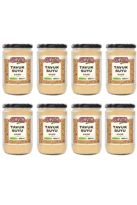 Gurvita Tavuk Suyu Sade 660 Ml 8'li