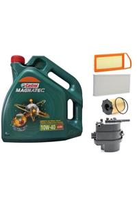 CASTROL 10w40 Yağ + Filtre Ful Set Peugeot 206 1.4 Dizel