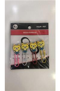 HUA AN 4 Adet Sevimli Ayıcık Figürlü Defter Ve Kitap Ataş Bookmarks