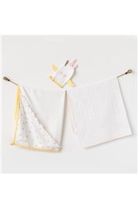 andywawa Bebek Havlu Takım 3 Pcs Set Towel Muslın Set Happy Chıcky