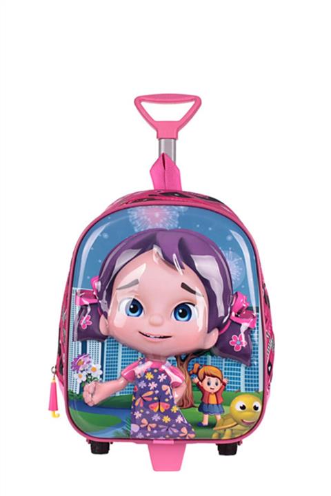 BigSale Niloya Pembe Anaokulu Çekçekli Sırt Çantası