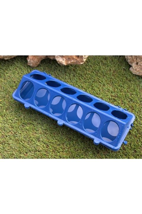 Ekodoğa Civciv Suluğu 1 Adet Mavi Renk 12 Gözlü Civciv Suluğu Keklik Bıldırcın Güvercin Suluk