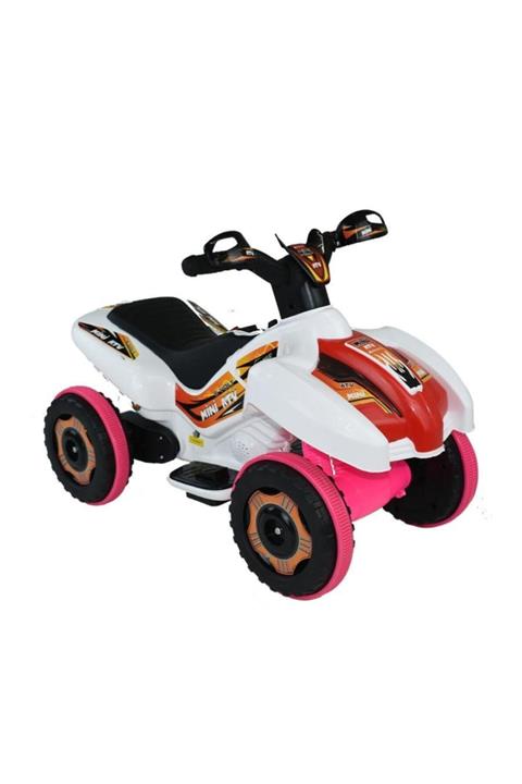 Coco Store Dukaddo Mini Akülü Atv 6v Pembe-beyaz