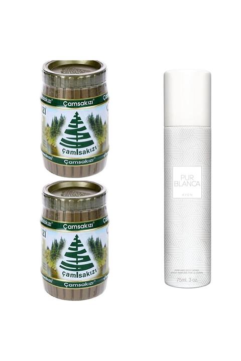 Çam Sakızı Çamsakızı 240 Gr Süper Ağda 2 Adet + Pur Blanca Kadın Deodorant