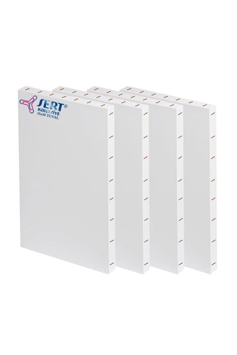 SERT KIRTASİYE Tuval 35cm X 50cm Yandan Zımbalı Öğrenci Tuvali 4lü Paket