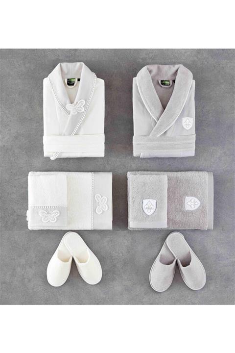 Ecocotton Gri Pamuk Green Black Bade Aile Seti Krem