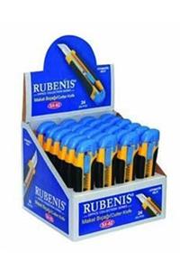 Rubenis Sx-82 Maket Bıçağı Geniş Otomatik Kilitlemeli Metal Ağızlı (24 Lü Kutu)