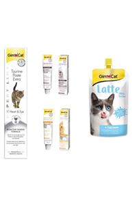 Gimcat Taurine 50gr + Anti-hairball Malt Paste 20gr + Kedi Macunları + Sıvı Kedi Sütü 200 Ml