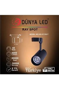 DÜNYA LED Hs.517/3s-t 40w Cob Led Ray Spot Siyah 3000k Günışığı