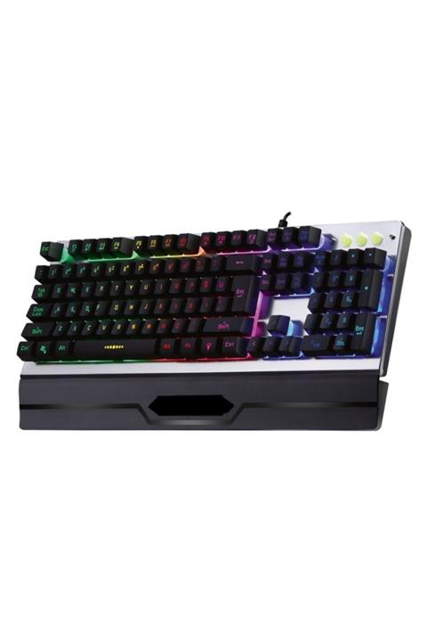TURBOX Rgb Işıklı Metal Kasa Bilek Padli Gaming Klavye Tr-k12