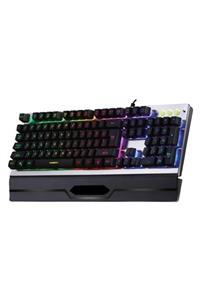 TURBOX Rgb Işıklı Metal Kasa Bilek Padli Gaming Klavye Tr-k12