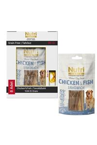 Nutri Canin Tahılsız %94 Tavuklu Ve Balıklı Köpek Ödülü 8x80 gr