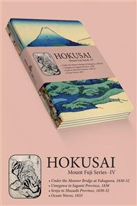 retronote Hokusai 4'lü Defter Seti 4 - Mount Fuji Series Iv - Çizgisiz - 64 Sayfa - 14x21cm