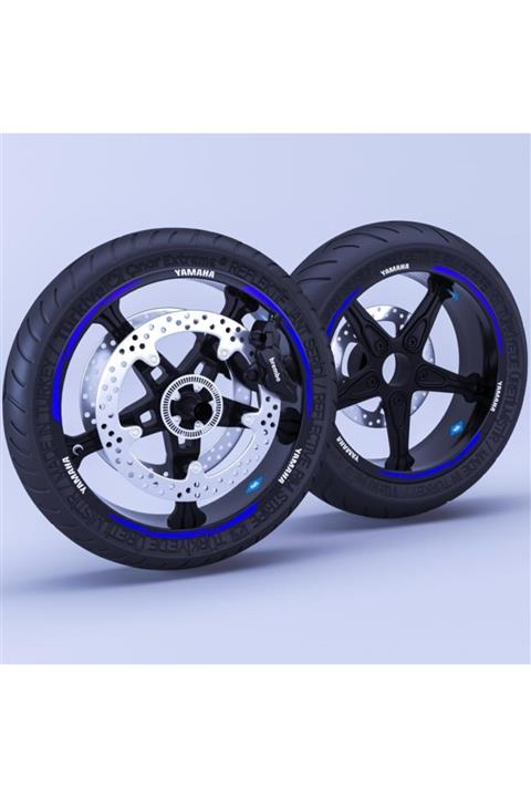 Çınar Extreme Yamaha Yazılı 3 Parçalı Reflektif Mavi Yamaha Fazer 8 Jant Şeridi Sticker