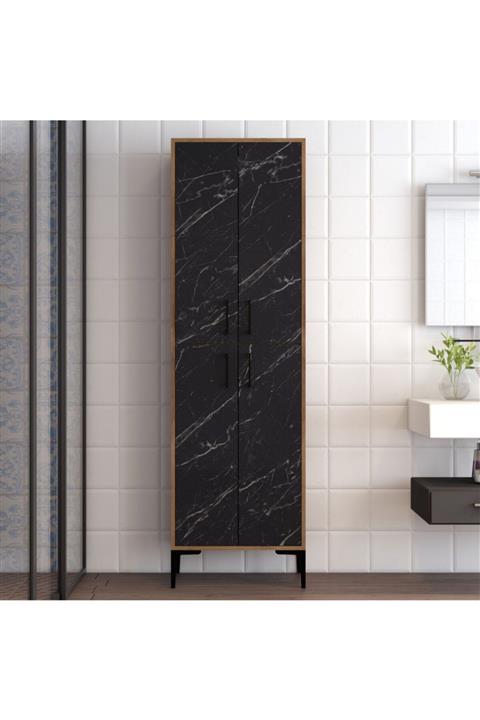 Variant Mobilya Variant Berlin A Çok Amaçlı Dolap - Ceviz / Siyah Mermer
