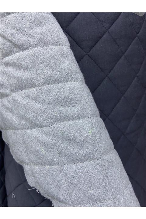 KUMASMODAM Füme Gri Çift Taraflı Kapitone