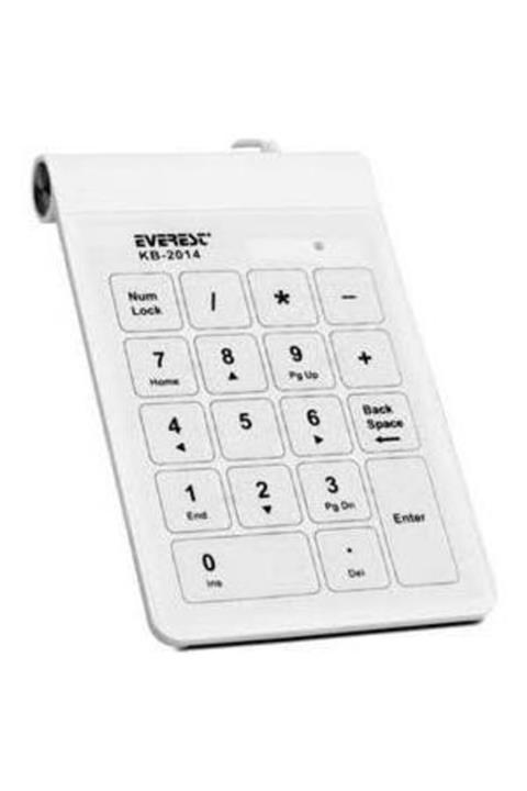 Everest Kb-2014 Beyaz Usb Dokunmatik Numerik Standart Klavye
