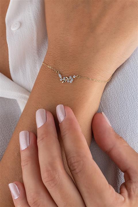 GençTaş Kuyumculuk Kadın Buğday Tanesi 14 Ayar Altın Bileklik