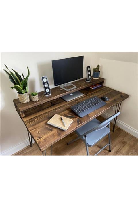 AFATABEY Ahşap Doğal Masif Çalışma Masası 140*60 Cm