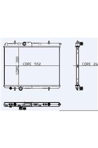 ÖZGÜÇYEDEK Motor Su Radyatoru P206 P206+ (t3e) 1,4 8v / 1,6 16v / 2,0 16v / 1,4hdı Klımalı