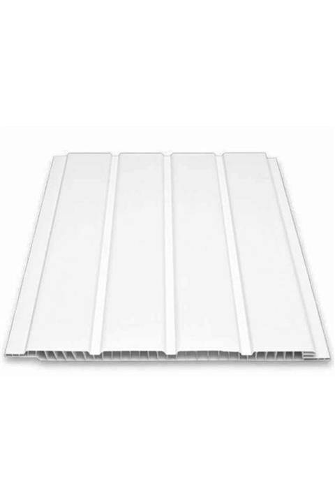 SerProfil Fugalı Beyaz Plastik Pvc Duvar Tavan Lambiri / 50 Adet 20cm X 1,5 Metre - 15 Metrekare