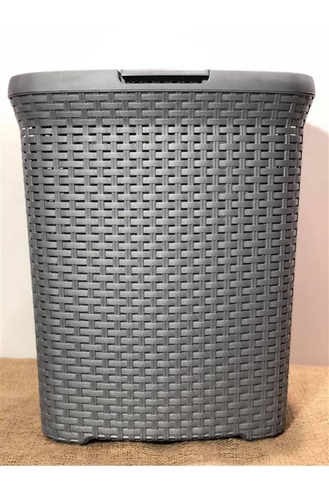 TuranHome Smartware Rattan Kirli Sepeti Gri