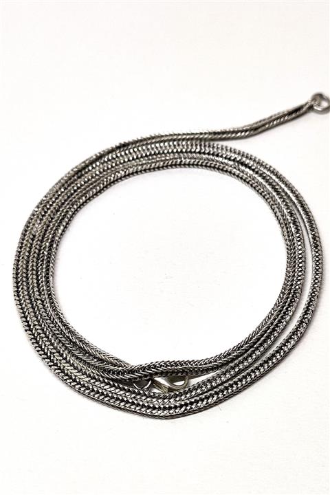 marvel aksesuar 925 Ayar Gümüş Zincir Tilki Kuyruğu Örme Model