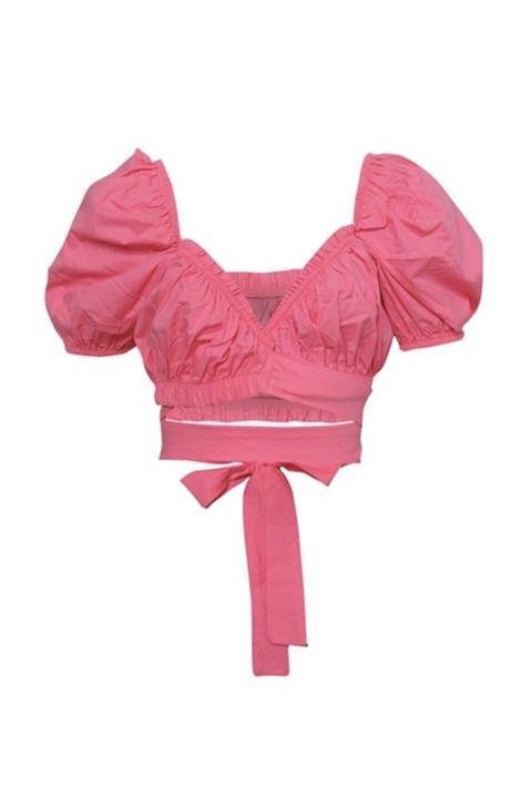 Quzu Bağlama Detay Pembe Crop