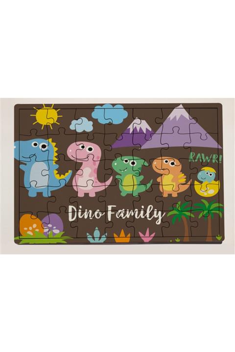 meyuhome Dinazor Ailesi 35 Parça Ahşap Puzzle Yapboz