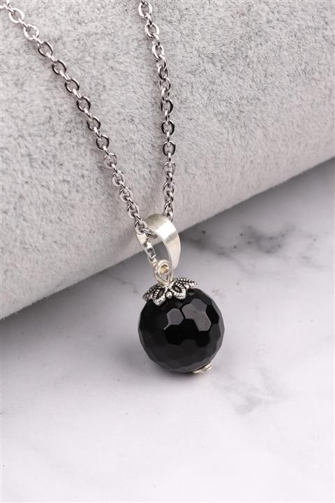 Vintage Atelier Oniks Doğal Taş Kolye