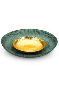 Porio İçi Altın Yeşil Duvar Tabağı 53Cm PR10-1010