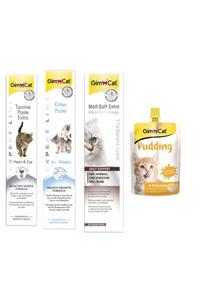 Gimcat Taurine + Kitten Paste 50 g+ Anti-hairball Malt 100 g Paste Kedi Macunları + Kedi Pudingi 150 g