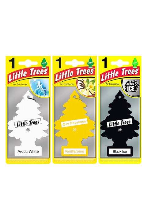 Little Trees Oto Asma Koku 3'lü Arctic White - Vanillaroma - Black Ice