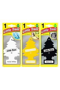 Little Trees Oto Asma Koku 3'lü Arctic White - Vanillaroma - Black Ice