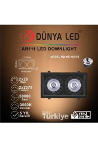 DÜNYA LED Hs.465/3-s 2x25w Ar111 Led Downlıght 3000k Günışığı