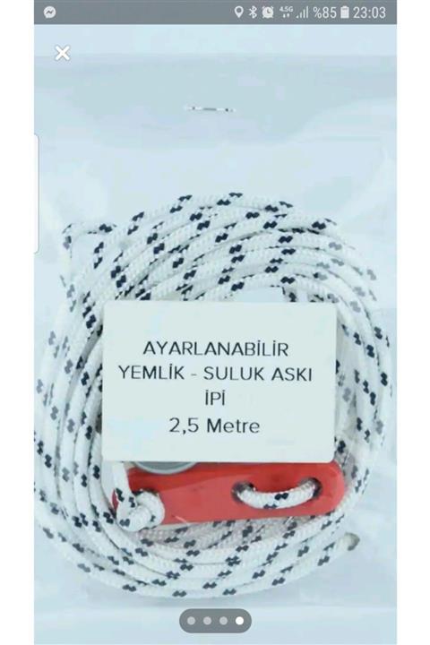 Cosartavukculuk Ayarlanabilir Yemlik Suluk Askı Ipi 5 Adet