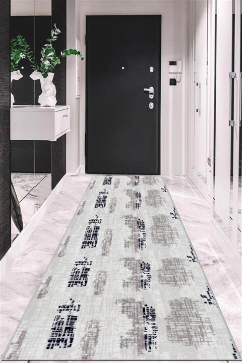 ALgorand Home Modern Yıkanabilir Kaymaz Taban Kesme Rulo Hayal Mavi Yolluk