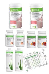 Herbalife 2'li Eko Set 2 Ahududu Shake + 2 Şeftali Çay + 2 Thermo + 2 Aloe Vera + Diyet Listesi Hediye