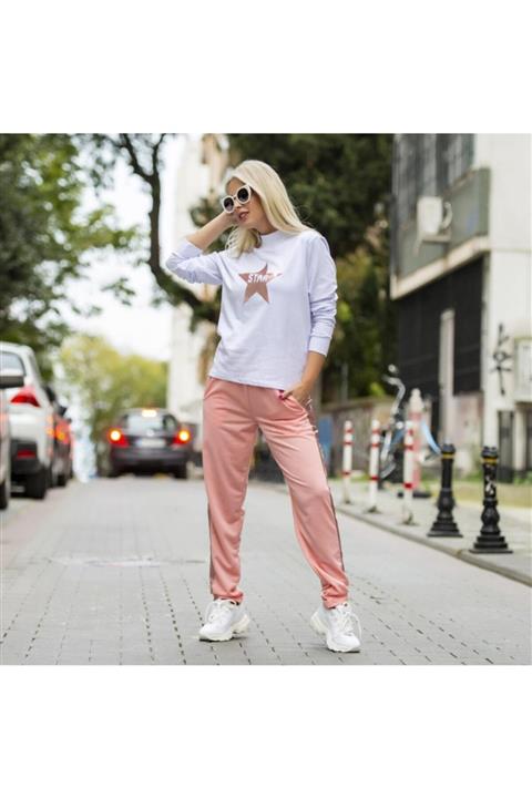 Arya Moda Star Baskılı Balıkçı Yaka Janes İki Iplik Takım