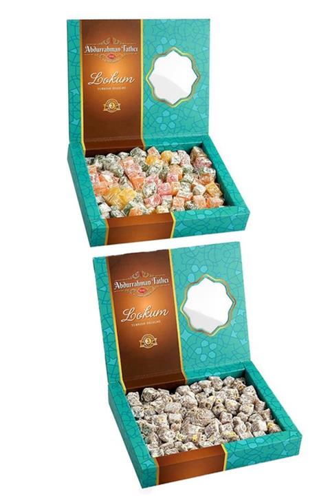 Abdurrahman Tatlıcı Meyveli Çifte Kavrulmuş Lokum 550 G Ve Antep Fıstıklı Çifte Kavrulmuş Lokum 550