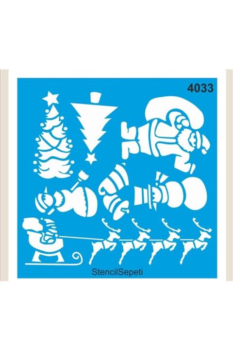 STENCİL SEPETİ Şablon Yeni Yıl 30*30-4033