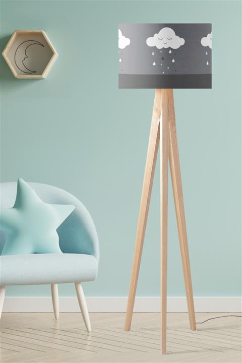 Evmila Yağmur Yağdıran Bulutlar Çocuk Odası Lambader