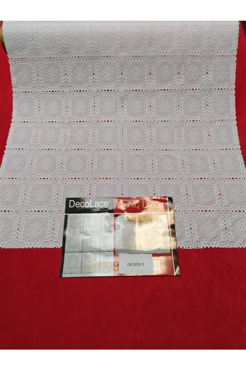 DECO Raf Örtüsü Dantel Desenli Pvc Kaymaz Raf Dolap Sehpa Örtüsü 20 Metre Desen 2