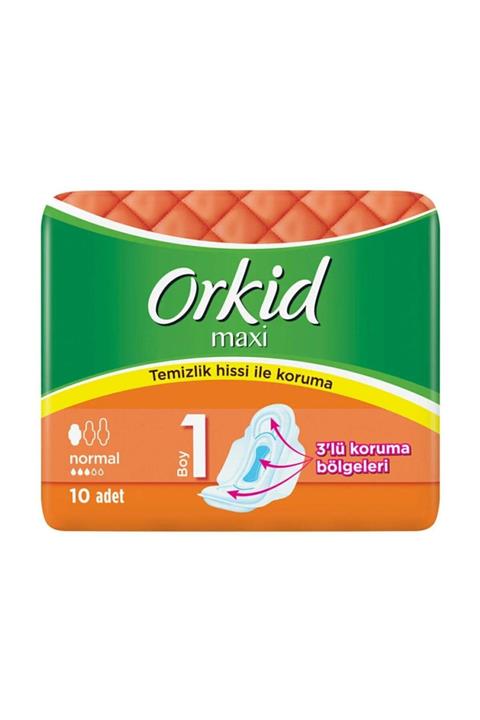 Orkid Maxi Hijyenik Ped Normal Tekli Paket 10 Lu