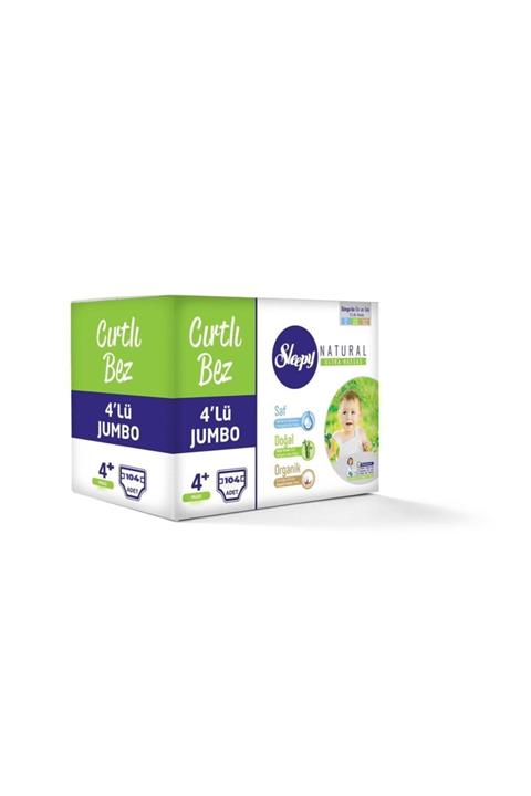 Sleepy Natural Bebek Bezi 4+ Numara 4'lü Jumbo 104 Adet