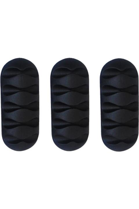 Moda Yedi 5 Kanallı Kablo Tutucu Düzenleyici 3'lü Set