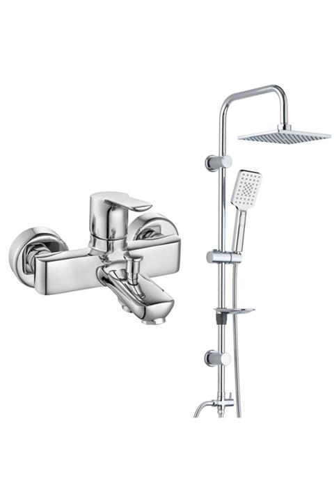 T MAY Luna Banyo Bataryası+t-may Banyo Belen Kare Tepe Duş Takımı Seti